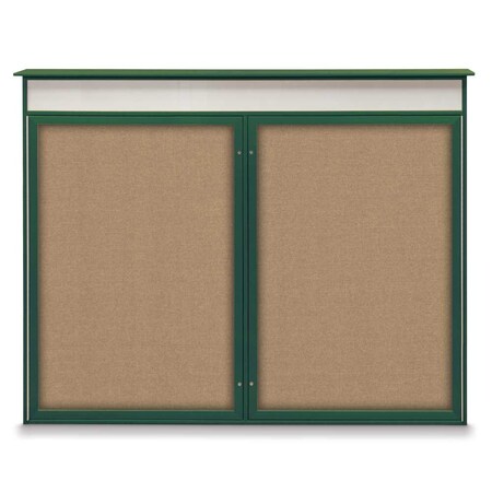 United Visual Products Single Door Enclosed Indoor Letterboard UV1125-BLACK-GREY